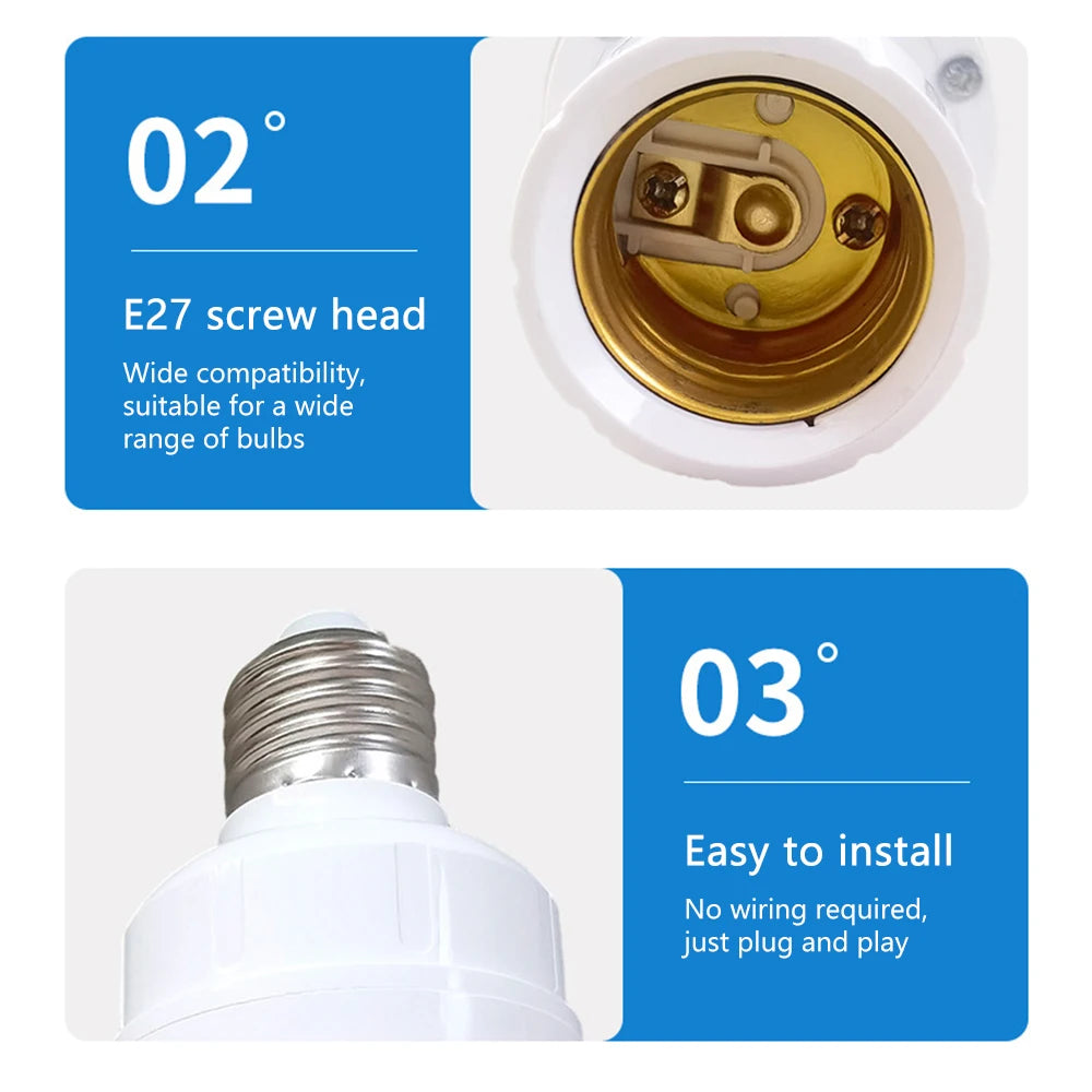 Smart E27 PIR Motion Sensor Light Switch 110V 220V Detector Base Lamp Holder Lux Time Delay Adjust Control Bulb Socket 1pc