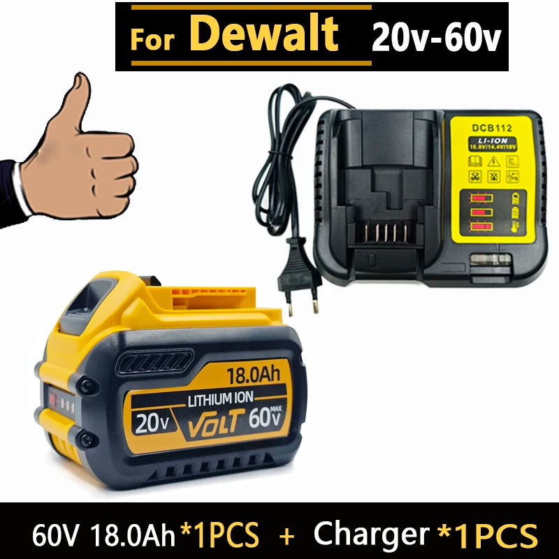 New High-Power for DEWALT 20V/60V Battery DCB200 DCB205 DCB206 * Power Tool 18V Battery 3AH 8AH 12AH 18AH Batteries DCD805