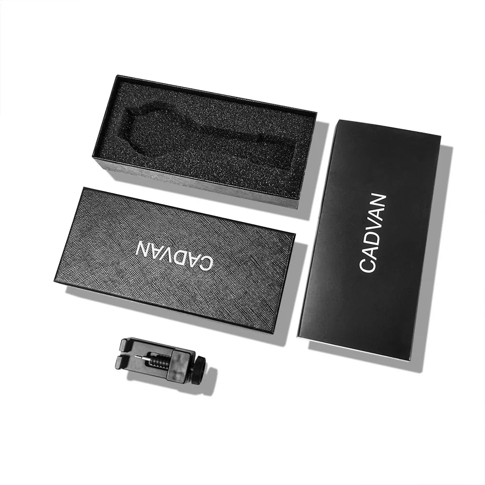 CADVAN Men's Luxury Steel Strap Calendar Watch with Stylish Stainless Steel Strap, Perfect Gift for Men's Watches - Boxed