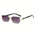 1/3 PCS Rimless Sunglasses Rectangle Fashion Popular Women Men Shades Small Square Sun Glasses Female Male Summer Traveling