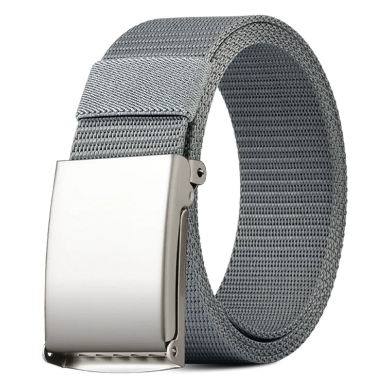 thickened smooth buckle nylon belt, hot selling foreign trade item, men's and women's universal business belt, casual pants belt