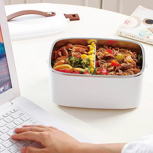 1.8L Electric Lunch Box 12V Large Capacity Car 304 Stainless Steel Food Heater Portable Keep Warm Pot Office Lunch Box 110V/220V