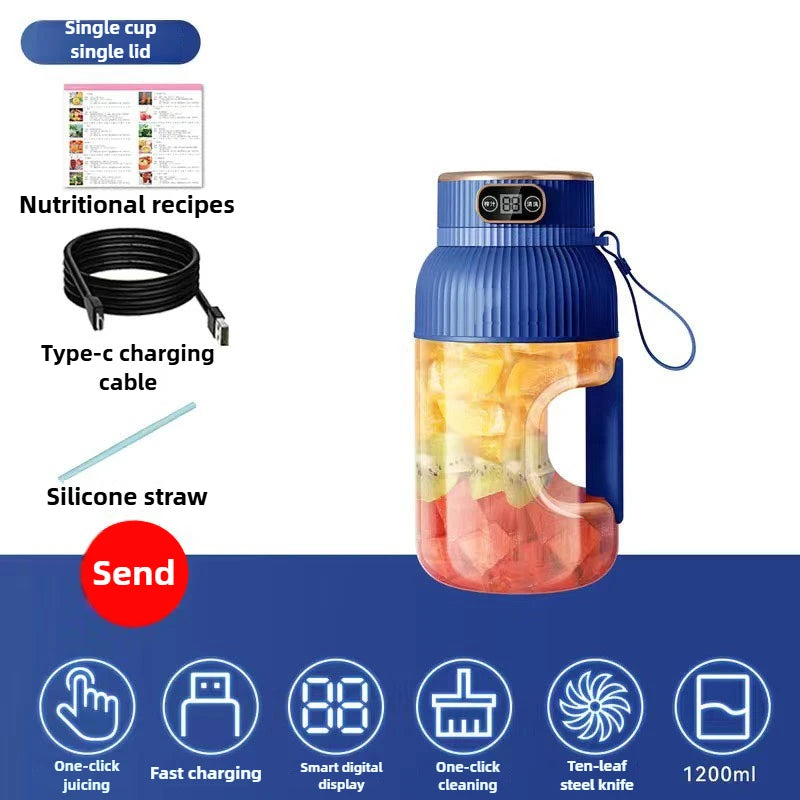 Fruit Juicer Cup Portable Electric Fruit Mixer Stirrng Cup Large Capacity Smoothie Quick Making Bottle Suitable Juice Production