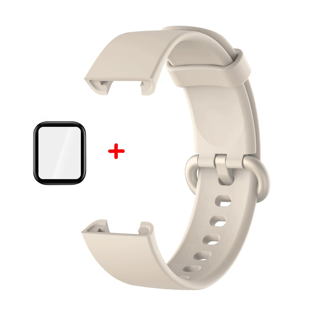 Silicone Straps for Redmi Watch 2 Lite Poco Watch Replacement watchband Bracelet for Xiaomi Watch Lite With Screen Protector
