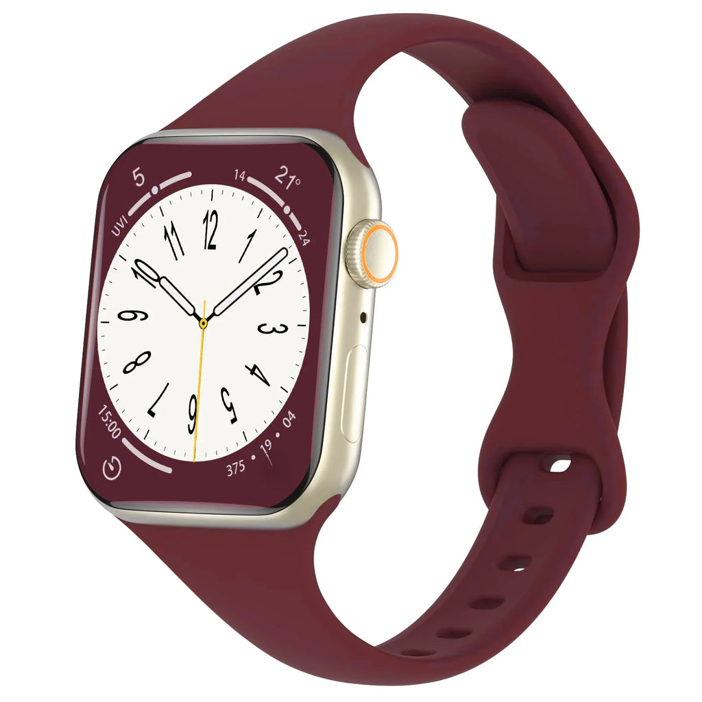Silicone loop For Apple Watch Band 45mm 44mm 40mm 41mm 49mm Elastic Belt bracelet iWatch series ultra 5/4/3/SE/6/7/8 Strap