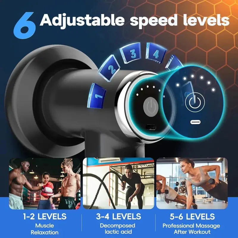 Portable Vibration Massage Fascia Gun, Deep Muscle Relaxation Body Shaping Slimming Machine, Anti-Cellulite Fat Reducing Fitness