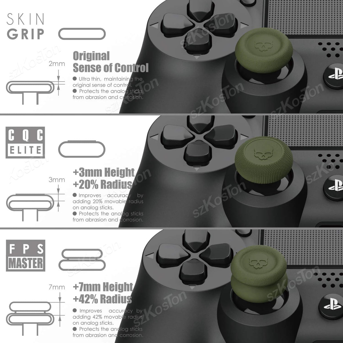 6PCS Thumb Grips Caps Set for Switch 2 Pro/PS5/PS4 Controller Button Stick Cover Gamepad Joystick Cap Gaming Accessories