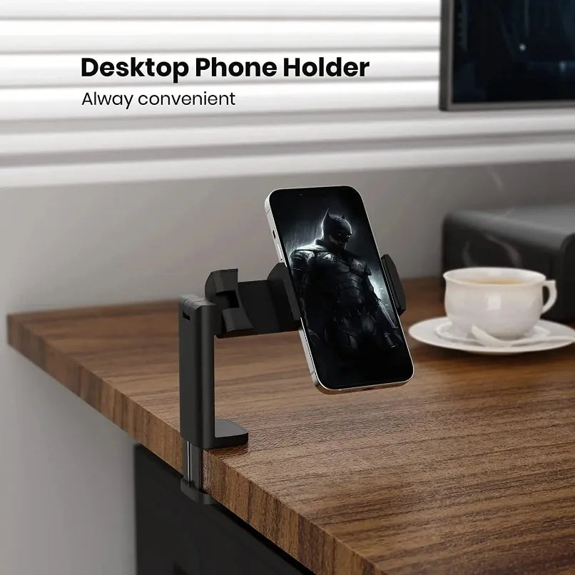 Airplane Travel Phone Holder Stand Mount Desk 360 Rotate Foldable Travel Desk Lazy Car Seat Flying Holder For 4.7-6.9 Inch Phone