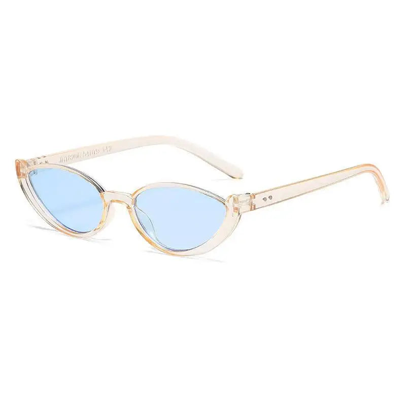 Vintage Small Cat Eye Sunglasses for Women Trendy Half-frame Sun Glasses UV400 Fashion Shades Eyewear Summer Anti UV Sunglasses