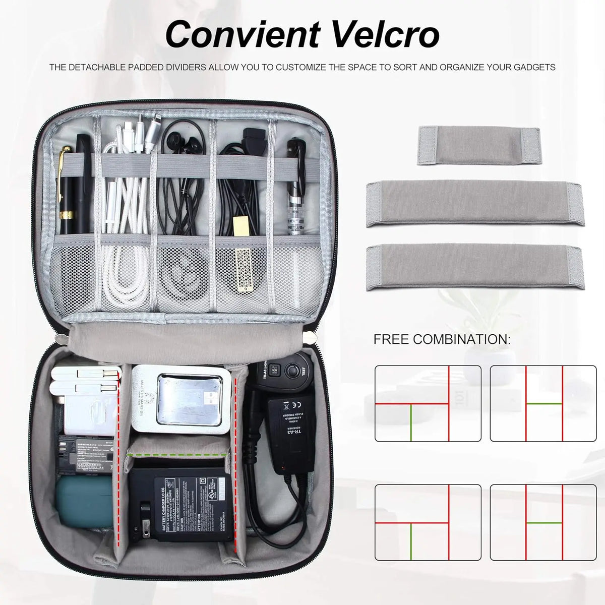 Portable Travel Cable Organizer Case Cable Storage Bag Waterproof Digital Electronic Accessories Organizer for USB Charger Plug