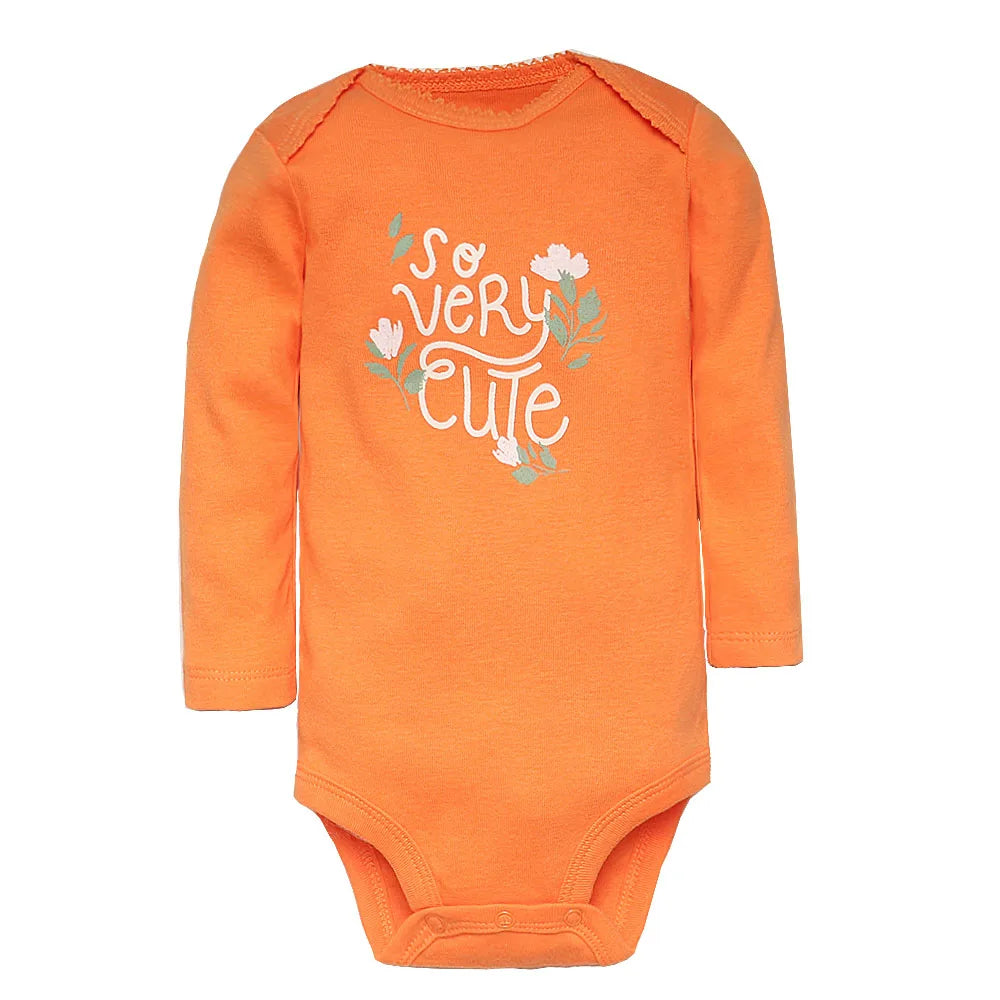 2025 Spring Autumn Toddler Baby Boys Girls Bodysuit 5 PCS Long Sleeve Cotton Infant Jumpsuit Cartoon Newborn Clothes