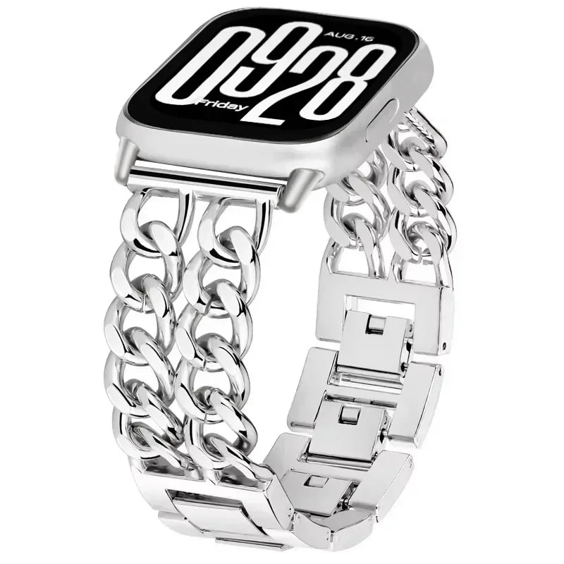 Dual Chain Stainless Steel Metal Strap 20mm 22mm for Redmi Watch 5 Lite Active Xiaomi Watch S4 Replacement Band Adjustable Men