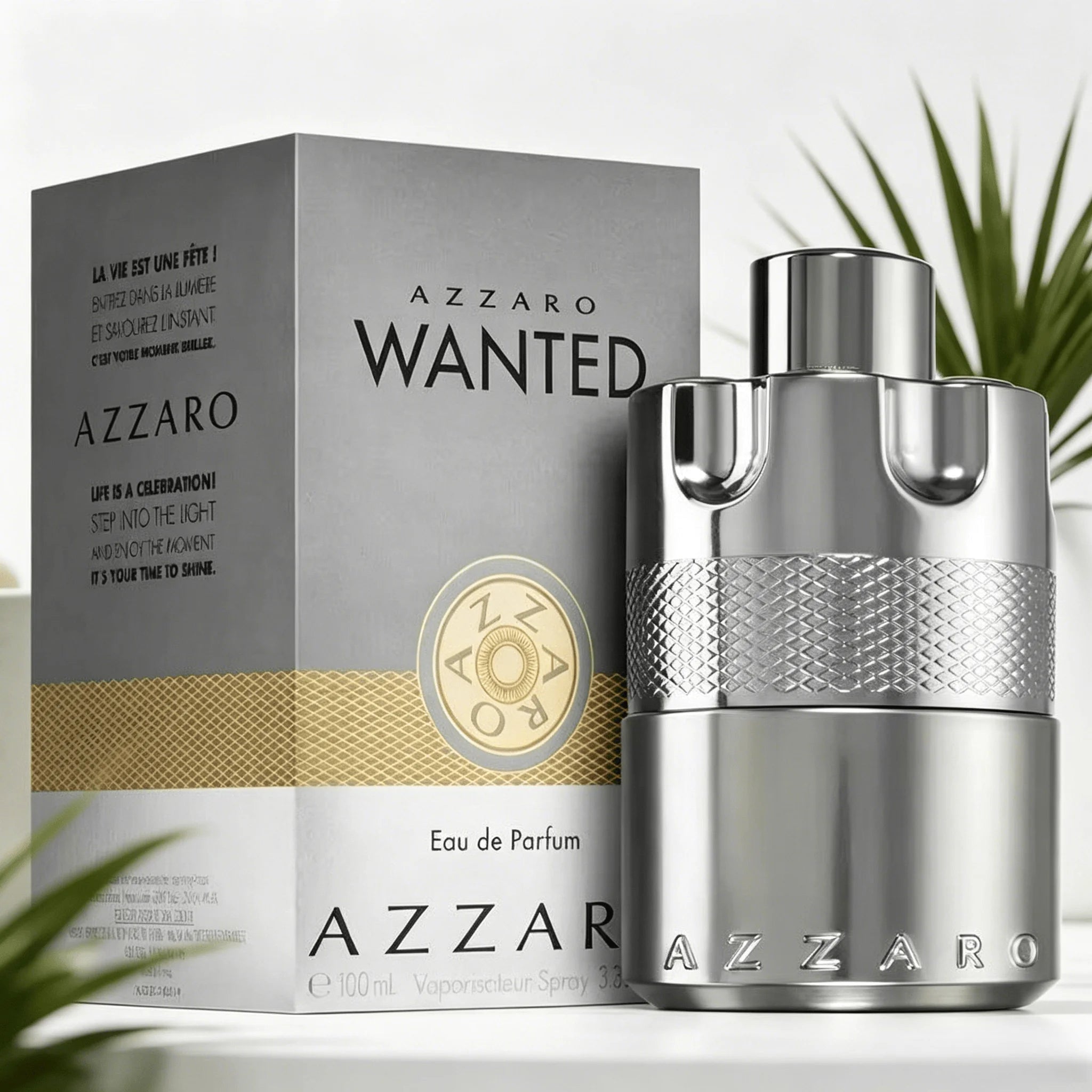Azzaro Wanted Men EDT Perfume 100ml With Gift Box Long Lasting Spicy Woody Citrus Scent Silver Metal Cap Luxury Bottle Fragrance Gift for Men
