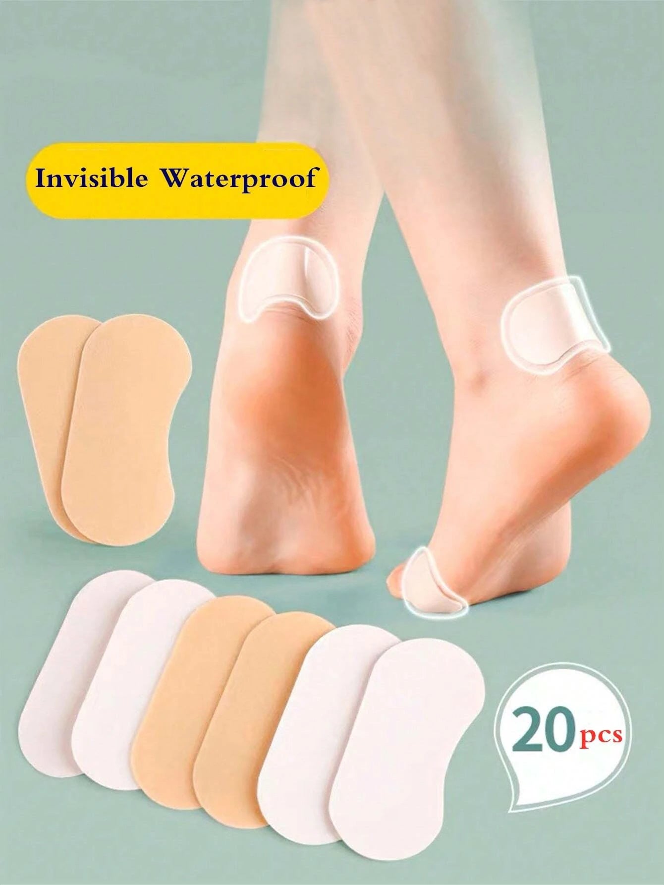 20/40/35/70/105Pcs Anti-Friction Heel Pads, Invisible Shoe Liners For High Heels, Leather Shoes, Can Be Reused,Pain Relief