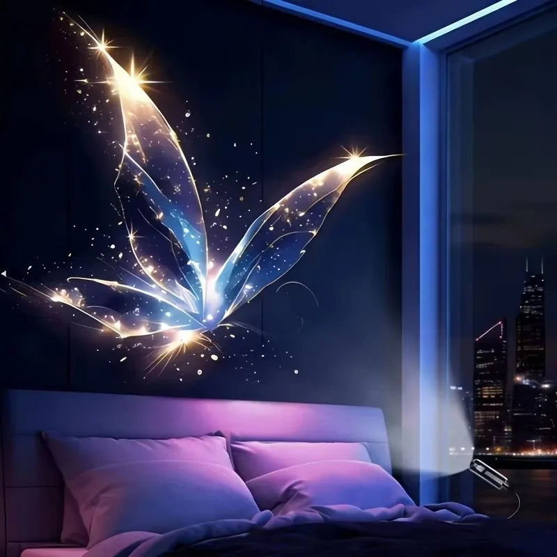 Ocean-Themed Projector Lamp, USB Powered, Creates a Romantic Deep-Sea Scene, Perfect as a Bedside Nightlight for Ambiance.