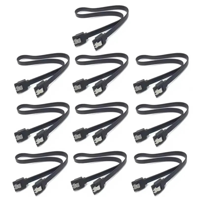 1-10PCS SATA Cable 6Gbps, sata 3 Cable, HDD ssd Data Cable, 7 pin SATA III Cable with Locking Latch for Hard Drives sata HDD/SSD