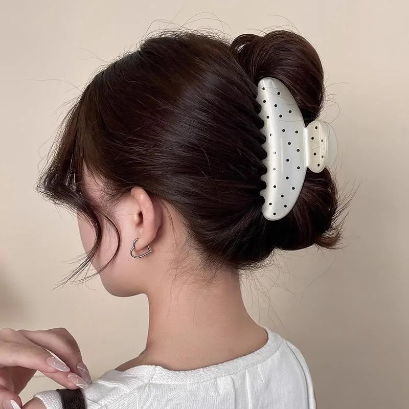 New Polka Dot Hair Grip Clips Exquisite Daily Styling Firm Hold for Various Hairstyles All Seasons Playful Hair Accessory
