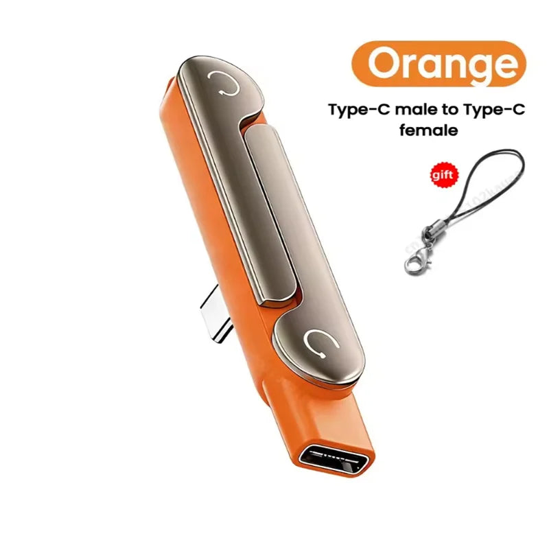 Type-C Phone Charging Bracket Adapter with 240 W Fast Charging Support, OTG Functionality, and Foldable Mounting Stand — USB-C M