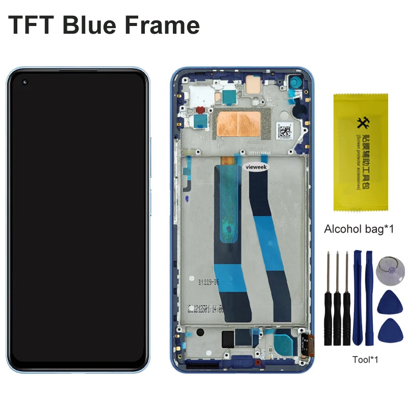 AMOLED Screen for Xiaomi 11 Lite 5G NE LCD Display Screen Touch Panel Digitizer Assembly for Mi 11 Lite 5G NE 2109119DG 2107119D
