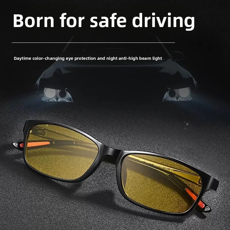 Day Night Dual Use Driving Glasses Anti High Beam Unisex Eyeglasses