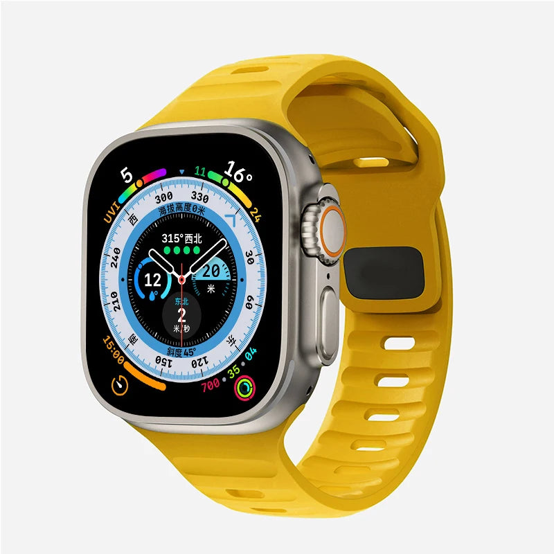 Soft Silicone Strap For Apple Watch Band Ultra 49mm 44mm 45mm 42mm 41mm 40mm 38mm sport Watchband iwatch Serise 8 7 6 5 bracelet