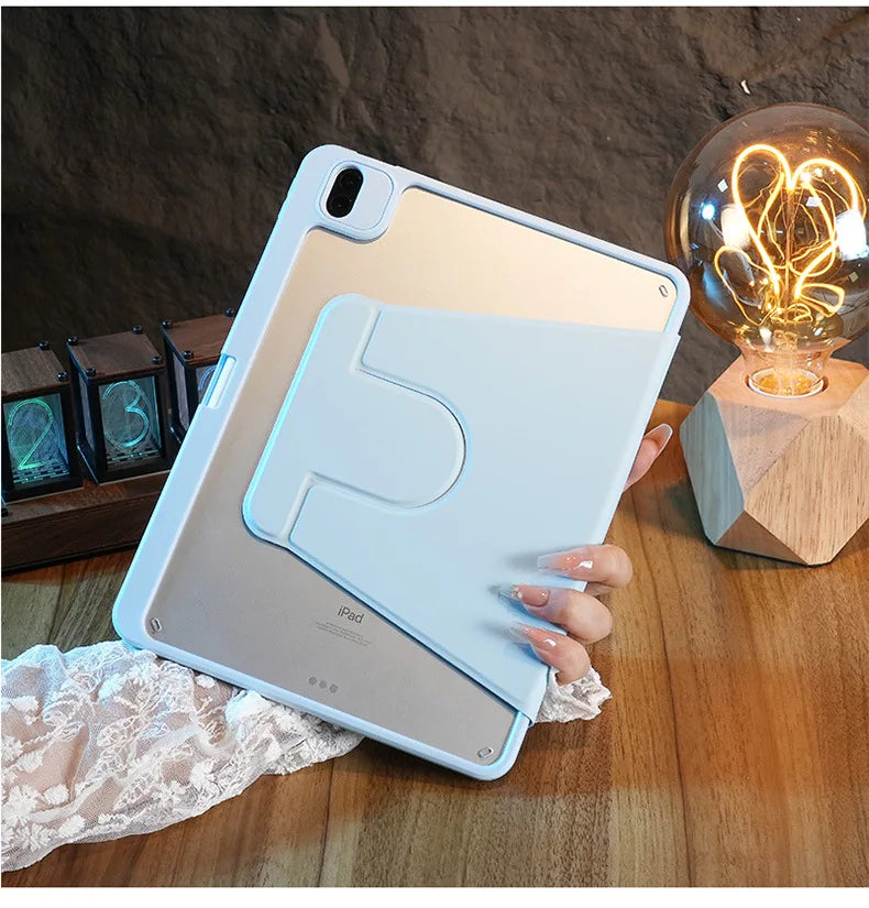 For iPad 11th 11 A16 Magnetic Case iPad 7th 8th 9th 10.2 Gen Funda ipad Air 11 M4 4th 5th 10th 10.9 2 9.7 Pro11 Rotation Cover