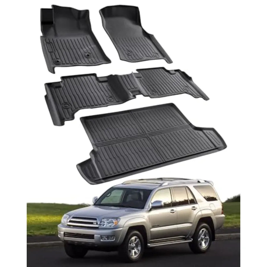 Car Floor Mats for Toyota 4Runner: 2003-2009 4th Gen Cargo Trunk Liner, All Weather Accessories Rubber Carpet Custom Fit for To