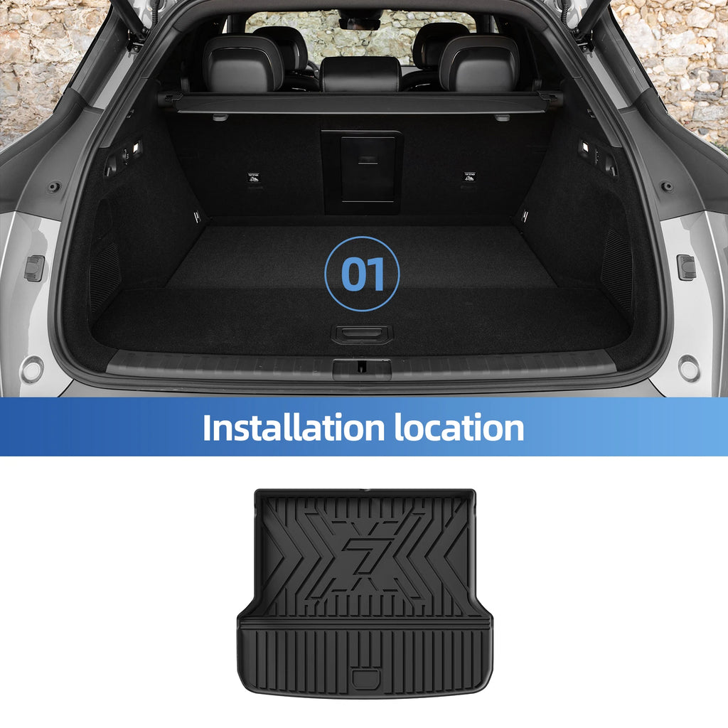 LUCKEASY Left /Right Drive for Zeekr 7X 2024-2026 Car Floor Mats Cargo Liner Backrest Trunk Pad Foot Mat All Weather Accessories