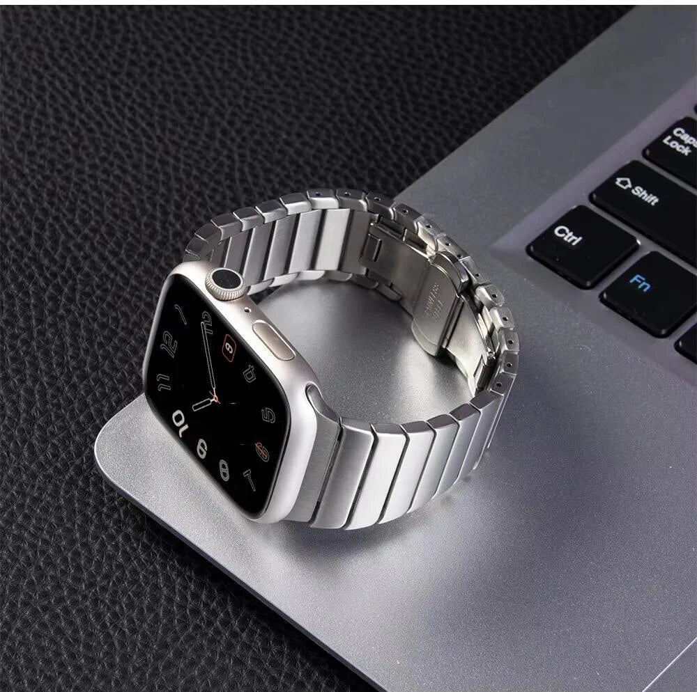 Luxury Stainless Steel Strap For Apple Watch Series 10 9 46mm 45mm 41mm 42 44 40mm Link Bracelet Iwatch Ultra 2 49mm Metal Band