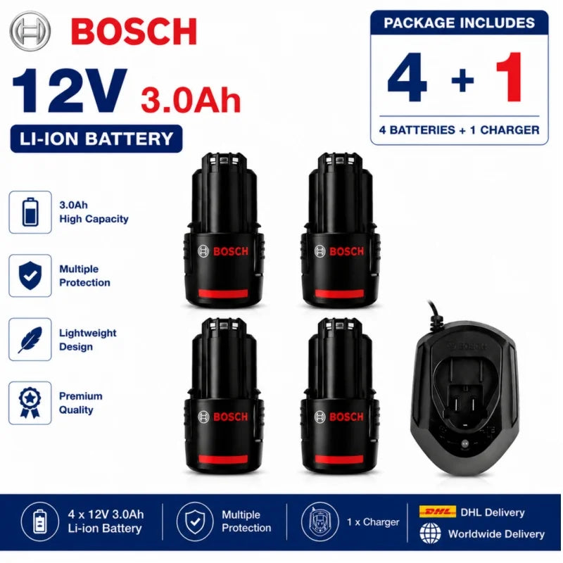 100% Original-Bosch 18V Battery, 18V and 6000mAh Backup Batteries, Draadloze Professional System, BAT609 BAT618 18V Tool Battery
