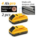 TPCELL 4Ah/5Ah For D.Walt 20V Battery Tabless 21700 DCB200  Replacement Battery Compatible With For D.walt 18V/20V Tools Battery