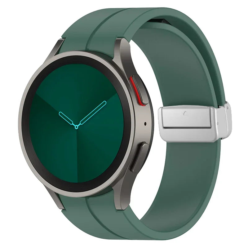Original Silicone Band for Samsung Watch 7 6 5 4 Classic Strap 47mm 43mm 44mm 40mm Magnetic Buckle For Galaxy Watch 5 Pro 45mm