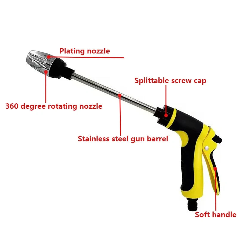 High Pressure Sprinkler Water Gun Car Washers Garden Lawn Watering Hose Nozzle Foam Lance Portable Automobiles Cleaning Tool