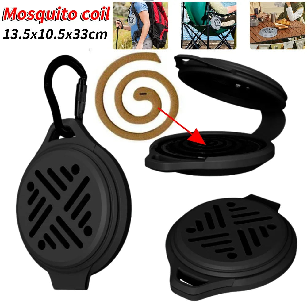 Mosquito Coil Bracket Silicone Mosquito Coil Hanger Portable Mosquito Coil Holder Burner Anti Scald for Camping Hiking