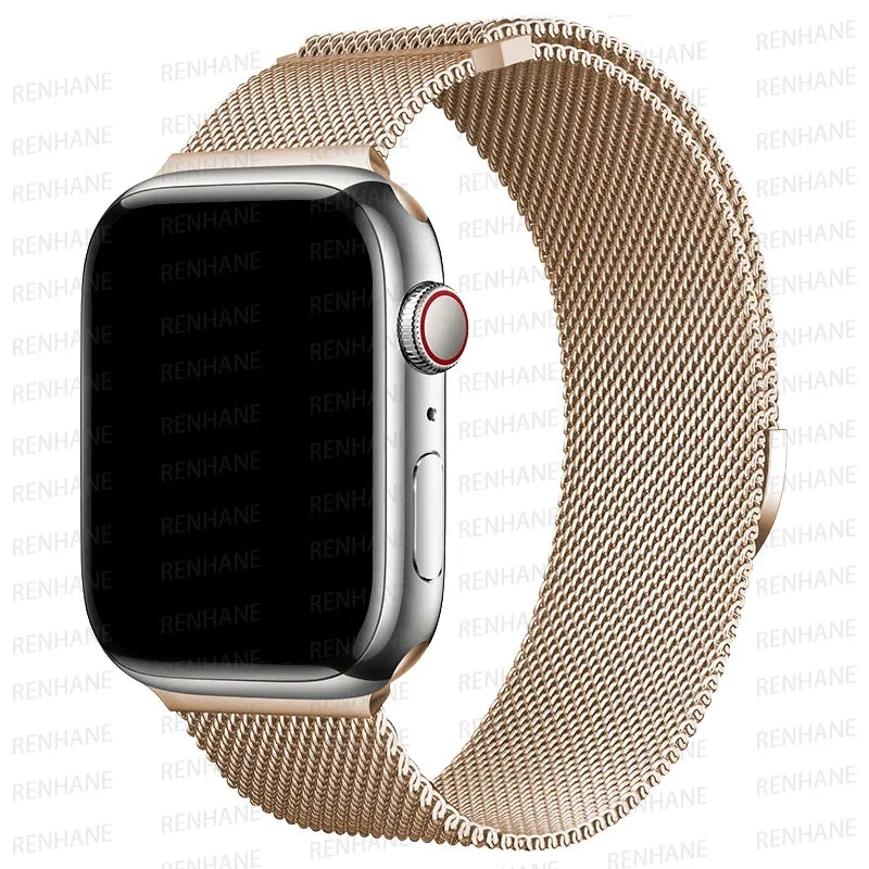 Milanese Loop Strap for Apple Watch Ultra Band 49mm 45mm 44mm 42mm 41mm 40mm Metal Bracelets for iwatch SE series 9 8 7 6 5 46mm
