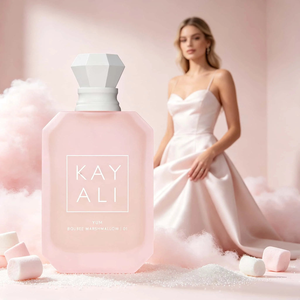 Kayali （81）Yum Boujee Marshmallow Eau De Parfum Long Lasting Sweet Creamy Fragrance Women Perfume Matte Pink Bottle Cloud Dreamy Scent Gift for Ladies