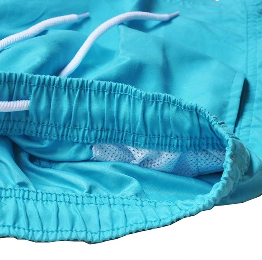 Men's Swimming Shorts Quick Dry Drawstring Elastic Waist Design Surfing Water Sports Beach Swimming Shorts Summer