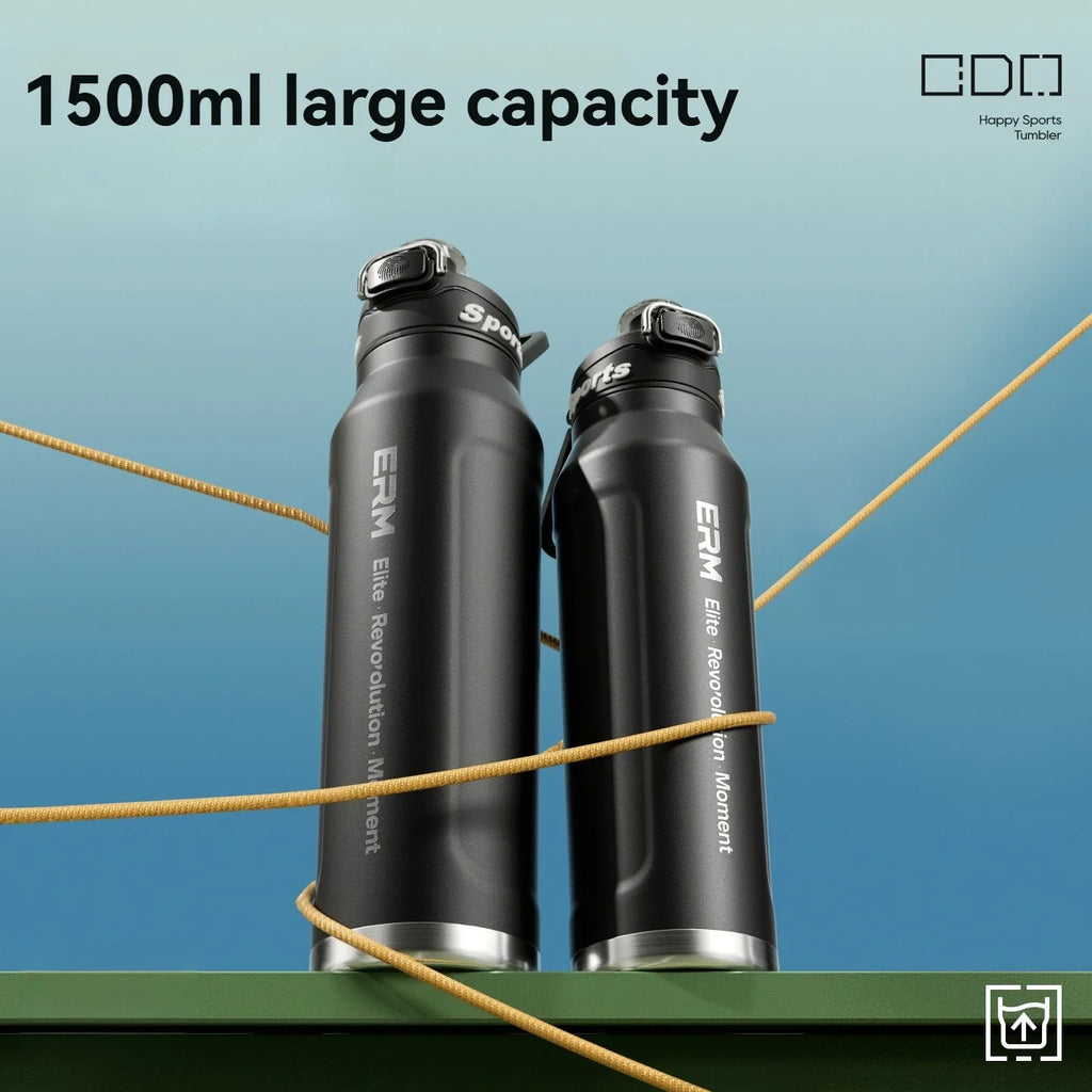 Stainless Steel Water Bottle  Cycling Tumble Insulated Cold And Hot Flasks Double Wall Portable With Handle Sports Outdoor Cup
