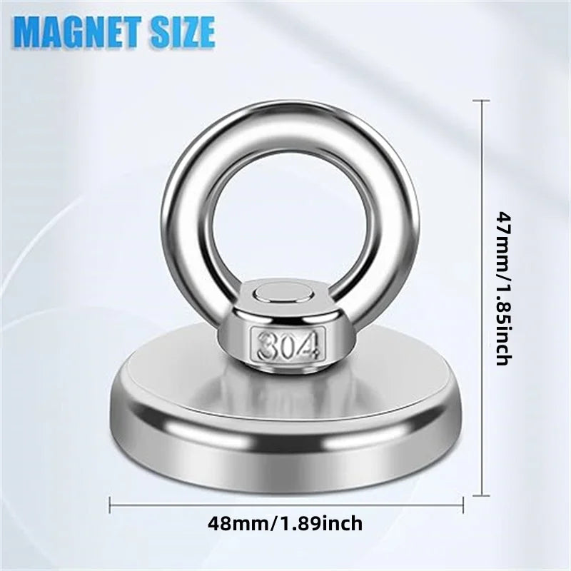 D16~D42mm Strong Suction Salvage Helper, Made of N52 Heavy Rare Earth Material, with Countersunk Hole and Eyebolt Suction metal