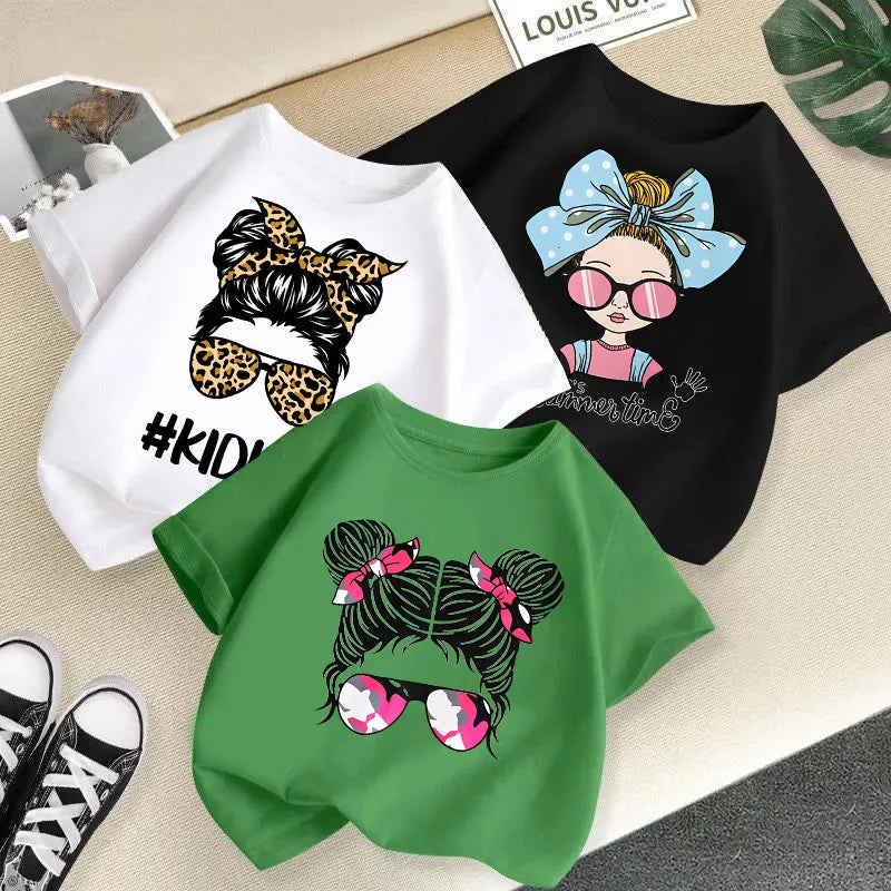 Children's Summer T-Shirt New Children's Short-Sleeved T-Shirt Men And Girls Round Neck Tops Baby Cotton T-Shirt Bottoming Shirt