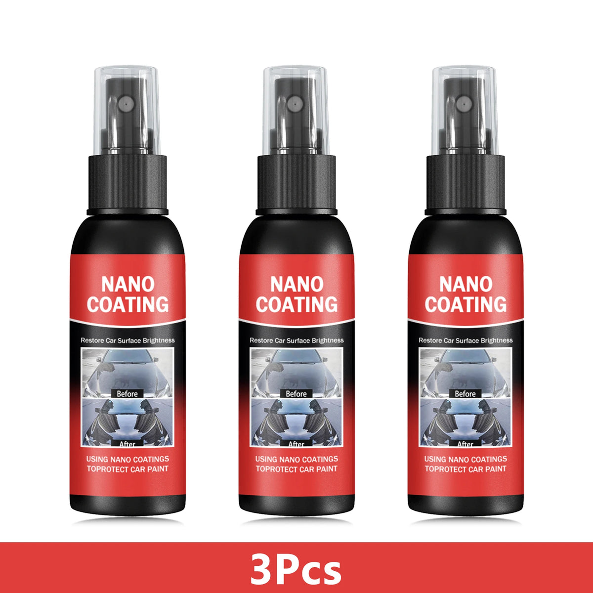 Car Nano Coating Brightening Cars Paint Kit - Professional Auto Polishing Tool, High Gloss Car Paint Scratch Repair Protection
