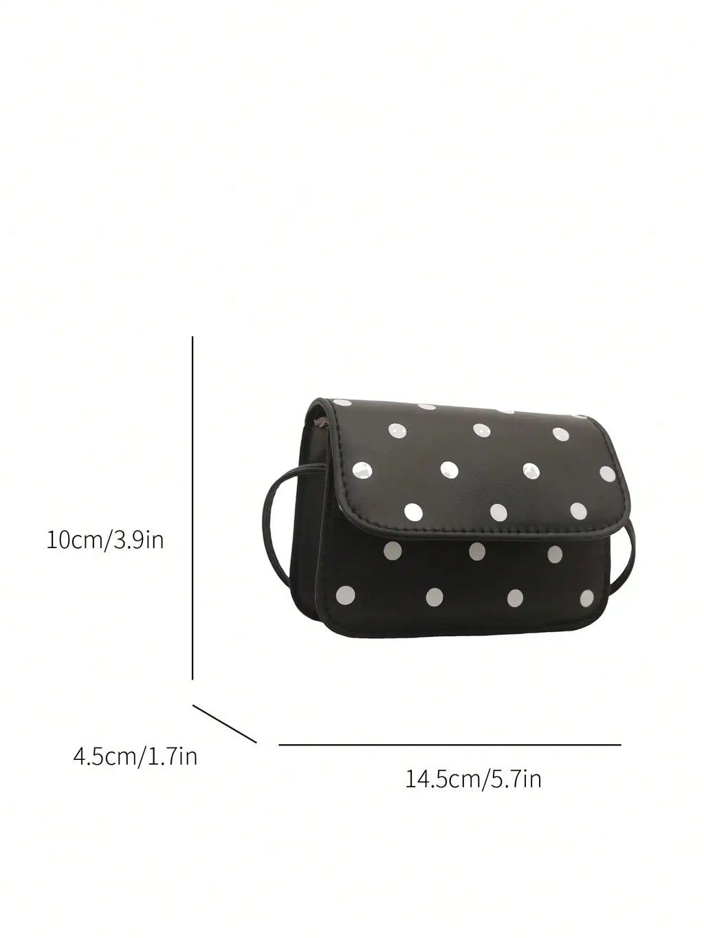 Stylish Mini Polka Dot PU Leather Crossbody Shoulder Bag For Women , Polka Dot，sg25030426621241231
