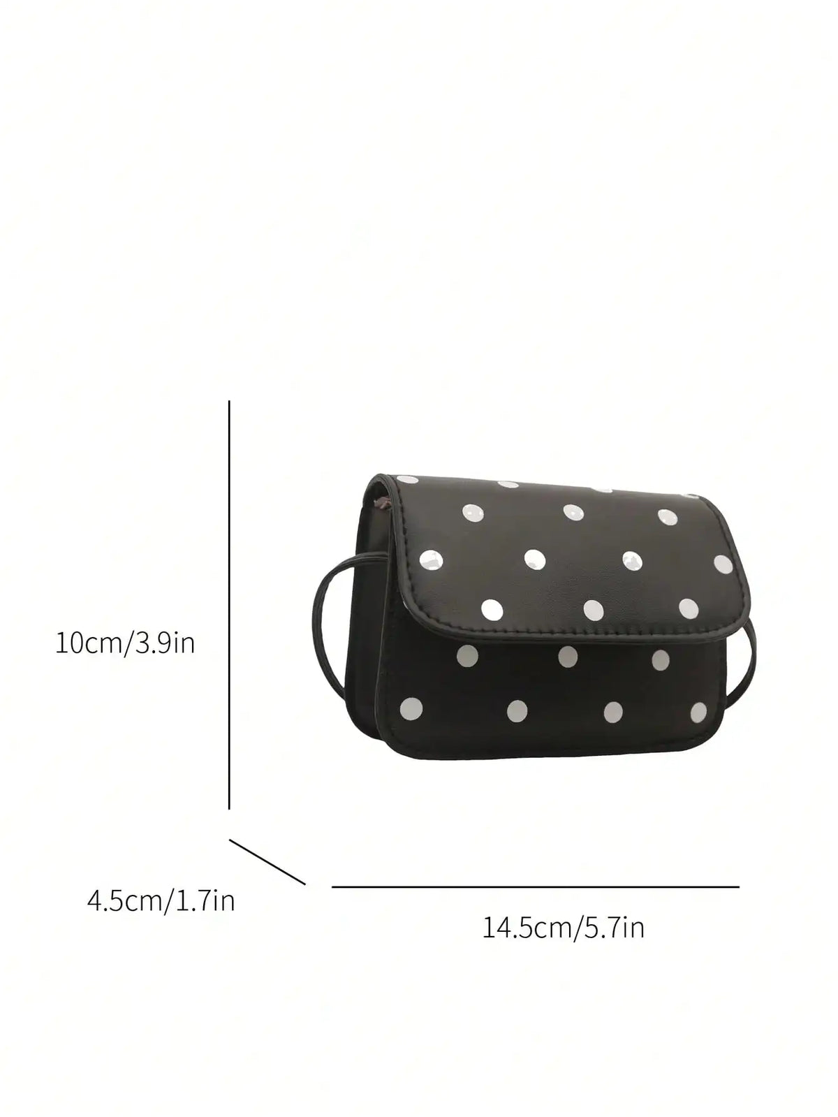 Stylish Mini Polka Dot PU Leather Crossbody Shoulder Bag For Women , Polka Dot，sg25030426621241231