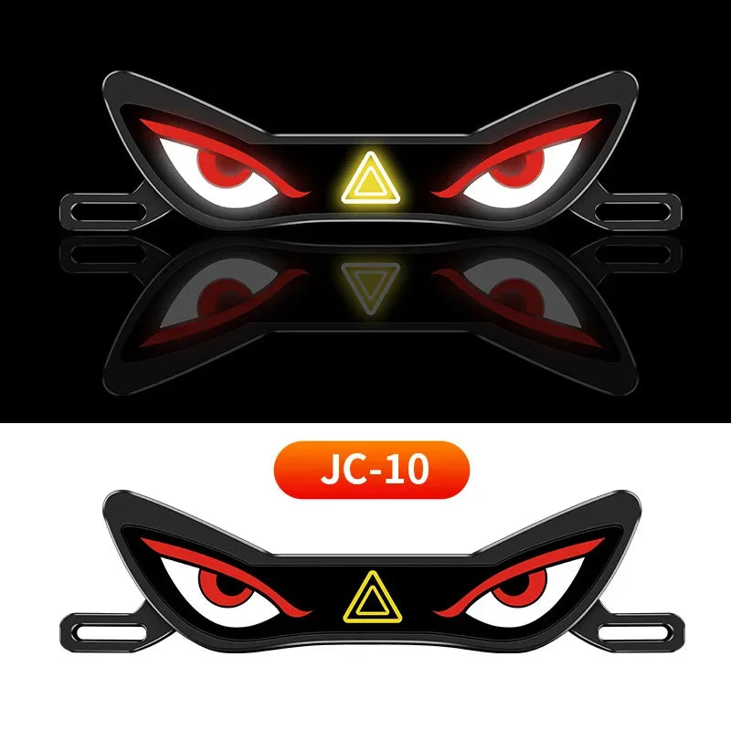 2026 Newest Motorcycle Cool Demon Eye LED License Plate Waterproof Ambient Light Headlight Brake Light Motorcycles Light