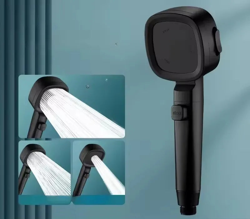 Upgraded 4 Modes High Pressure Shower Head with Stop Button Filiter Showers Massage Spa Handheld Showerhead Bathroom Accessories