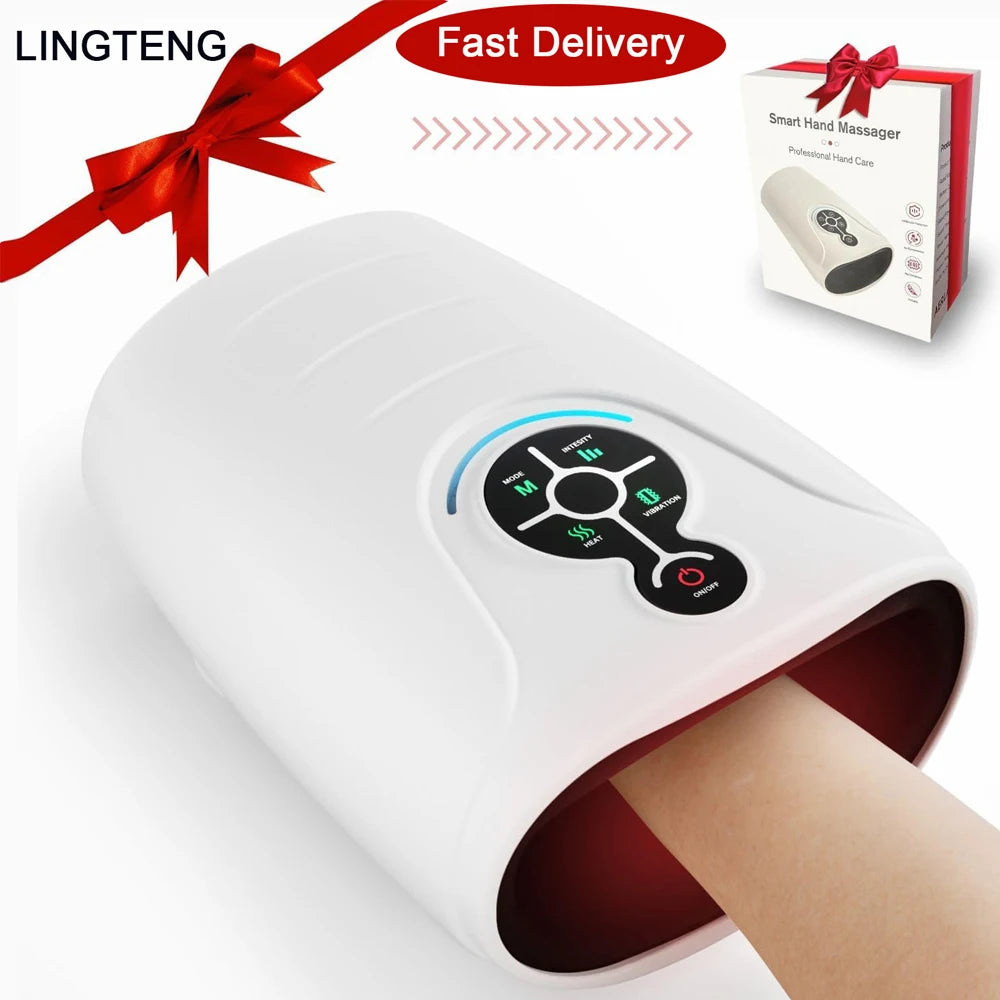 LINGTENG Hand Massager, Cordless Heated Massager, Relax Anytime, Anywhere, Warm and Comfortable, Helps You Unwind Deeply, A Holiday Gift for Home or Office