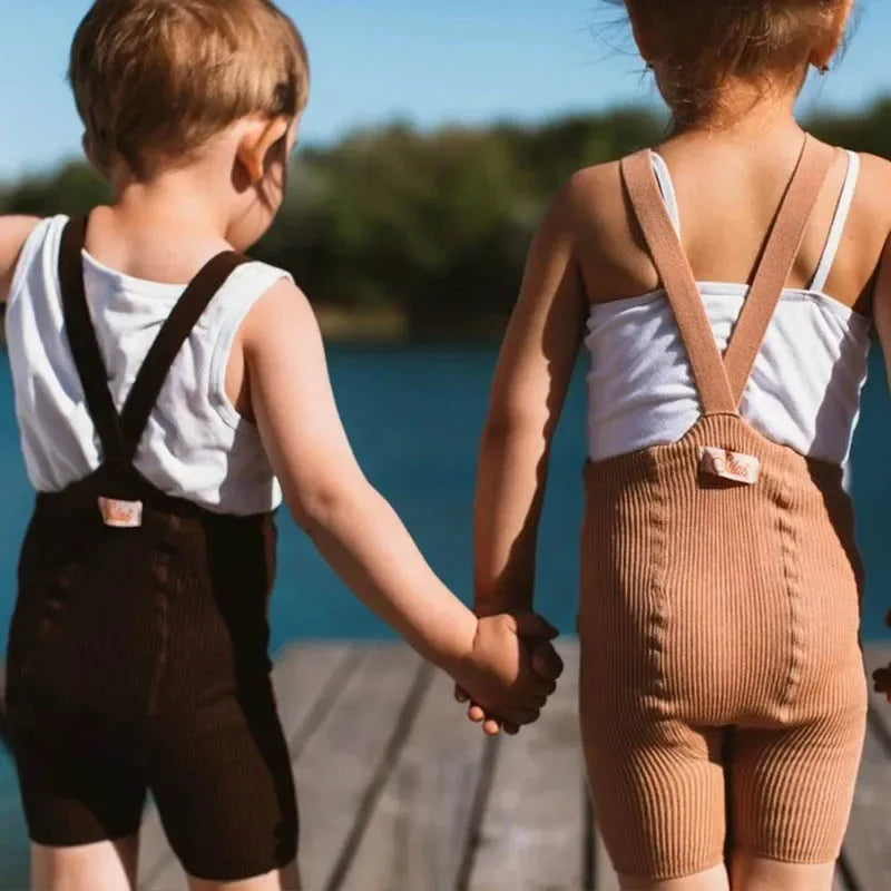 2026 Spring Summer Baby Shorty Tights New Soft Cotton Knit Kids Children Boy Girl Shorts Suspenders Tights