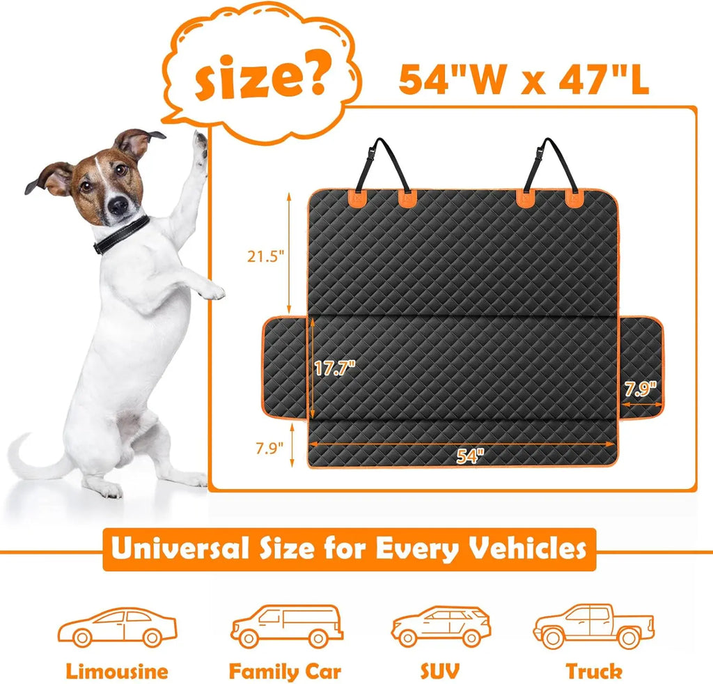 Dog Seat Cover for Back Seat Nonslip Car Seat Protector for Dogs with Waterproof Oxford Fabric for Trucks & SUV