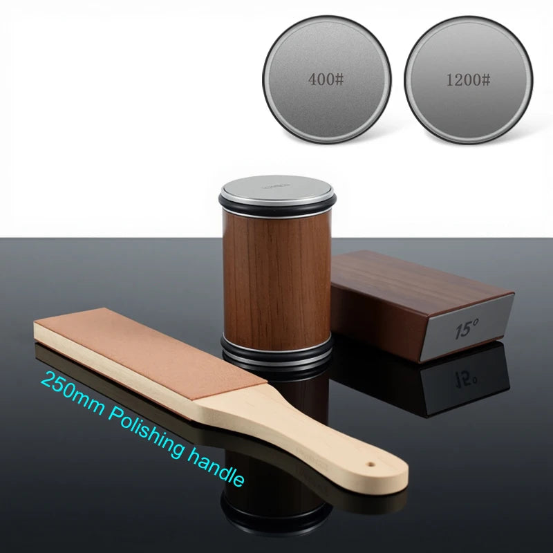 Rolling Knife Sharpener Magnetic Knife Holder Diamond Sharpening Stone With 15 and 20 Degrees Angle Roller Kitchen Accessory Set