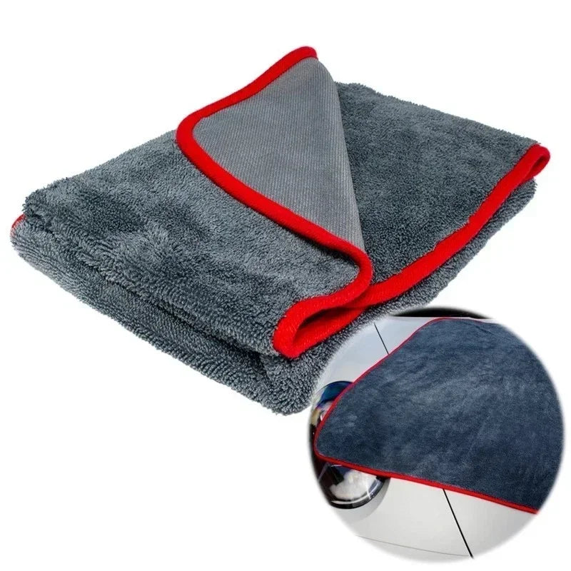500GSM Car Towel Extra Large Microfiber Drying Towel - Ultra Absorbent Thickened Technology with Twist Ring Design